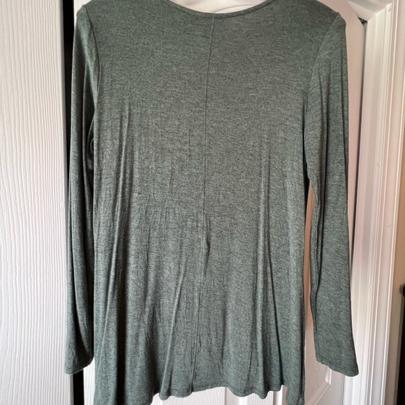 Kenar Heather Green Scoop Neck Long Sleeve Top Size Small - Picture 3 of 4